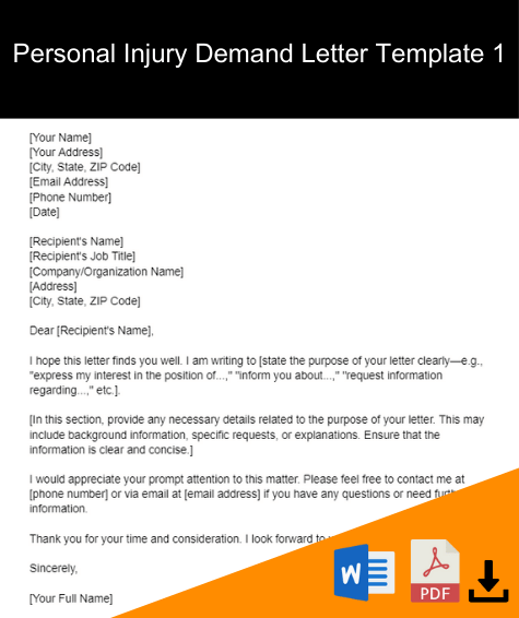 personal injury demand letter template